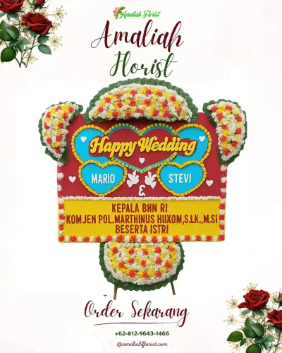 Karangan Papan Bunga Pernikahan di Kemiren